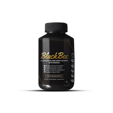 Black Seed Oil and Honey Gummies with Ginseng - Natural Healthcare Product for Skin Care and Immune Support - Dietary Supplement